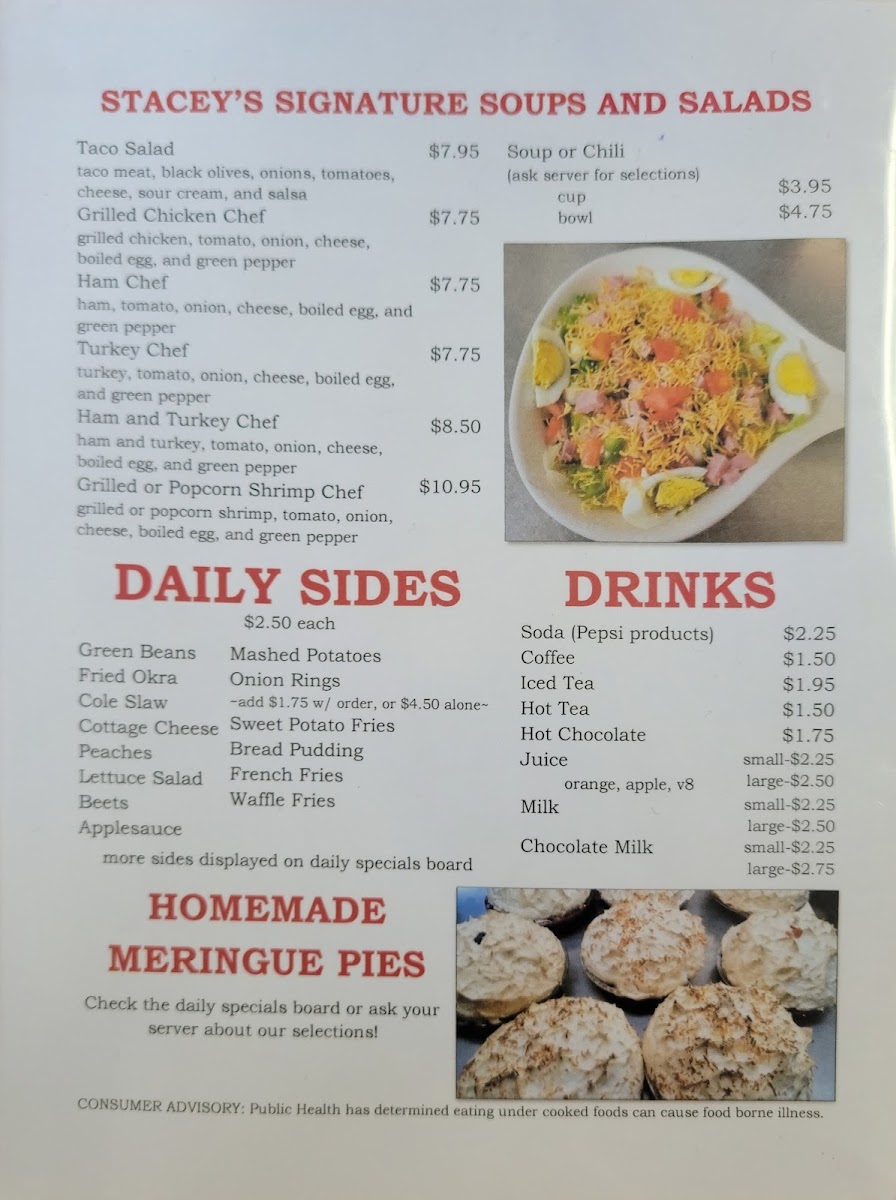 Menu Stacey's Place-8